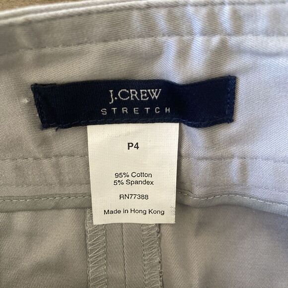 J Crew Stretch Light Gray Pencil Skirt 4P Cotton Lightweight Corpcore Career - Picture 4 of 6